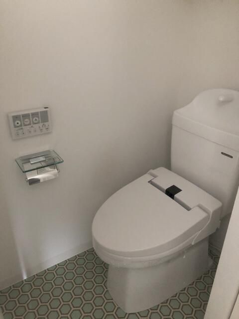トイレ　落ち着いた色調のトイレです