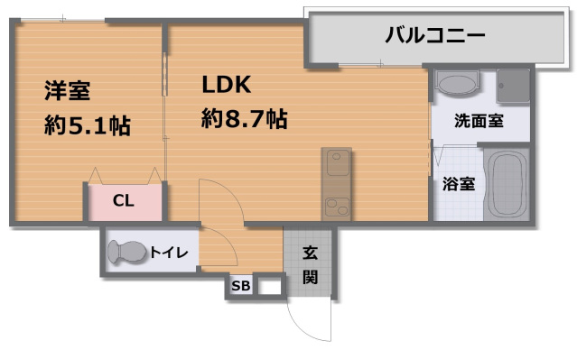 山科HATCH京都薬大前の間取り写真