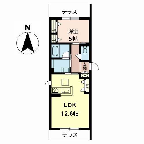 エンターテイン堺市の間取り写真