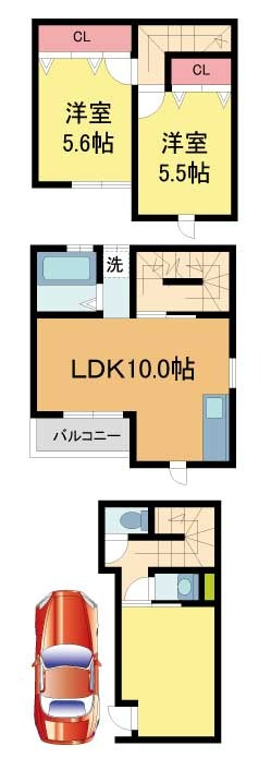 上池田1丁目8-25貸家の間取り写真