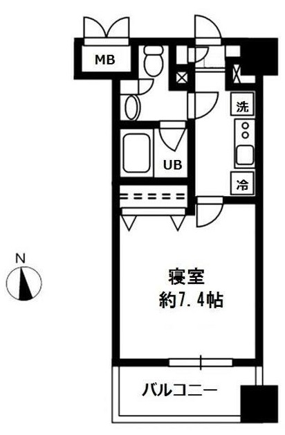 レジディア四谷三丁目の間取り写真