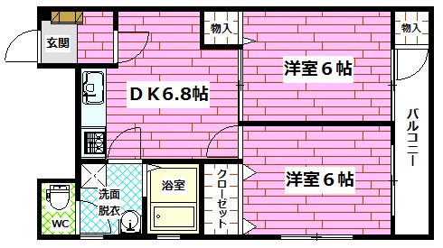 ヴィラ東原の間取り写真