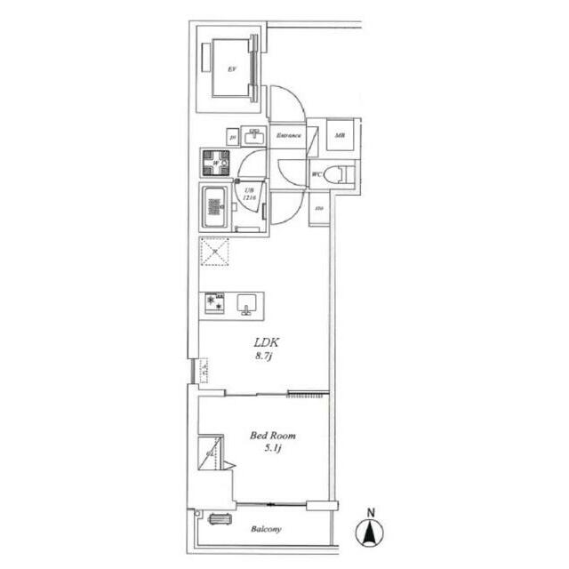 CREAL錦糸町 部屋番号:301の間取り写真