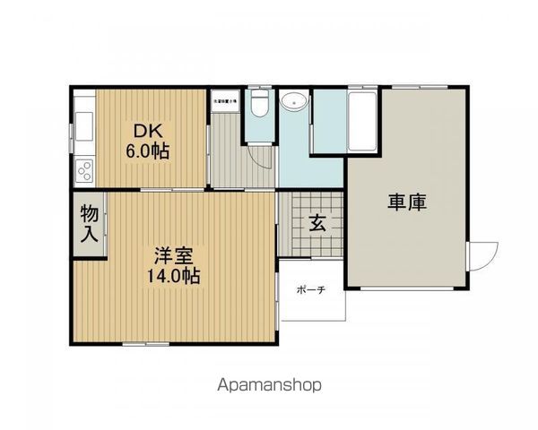 加茂町二丁目貸家の間取り写真