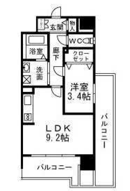 スカイシャトレ箱崎南の間取り写真