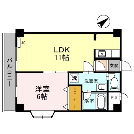 ジュネス堅田の間取り写真