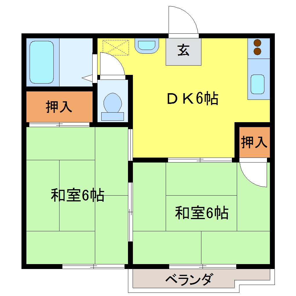 フレグランス川島　A棟の間取り