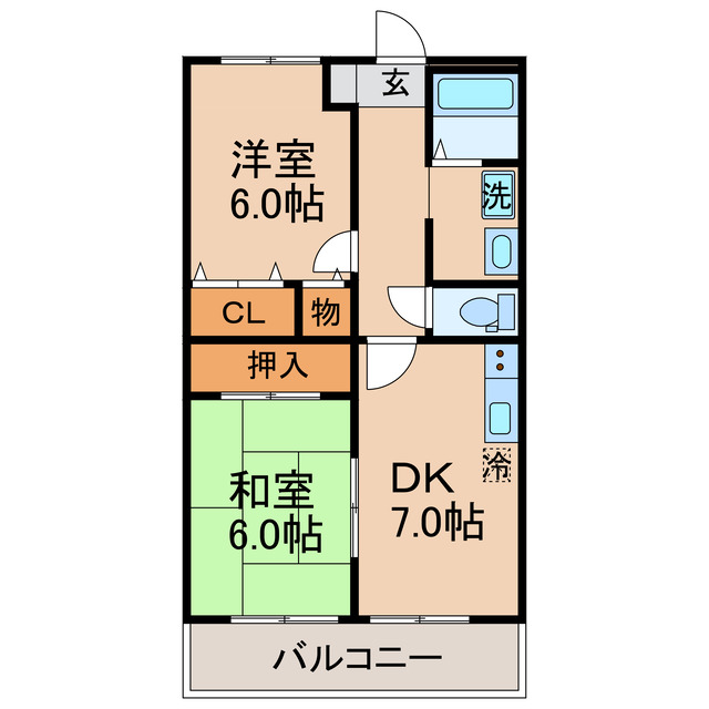 仏生山マンションの間取り