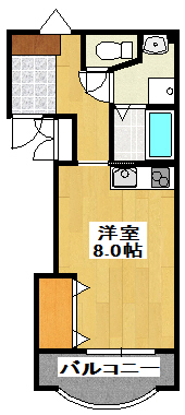 姫路市伊伝居のマンションの間取り