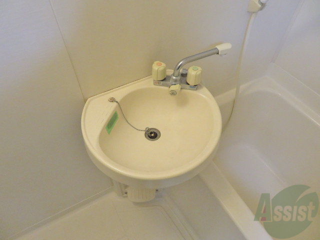 洗面設備　洗面台はこちらです、浴室の中に設置されております。