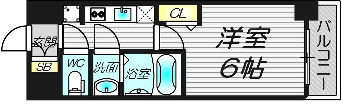 グランカリテ北梅田の間取り