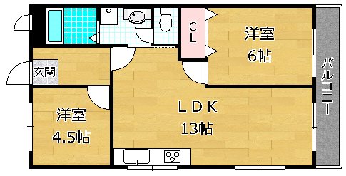 レオハイム木屋の間取り