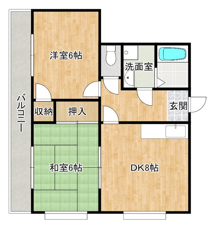 舞鶴グランドハイツの間取り