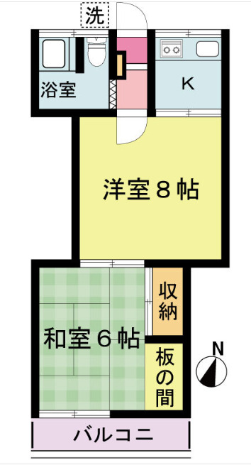 川崎市川崎区小田のアパートの間取り