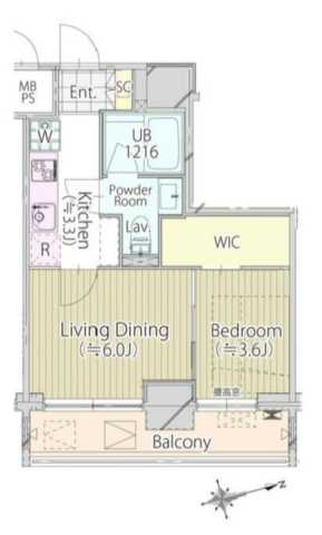 【新宿区新宿のマンションの間取り】