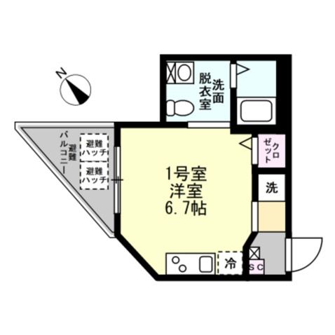 ベイルーム横須賀中央IIの間取り