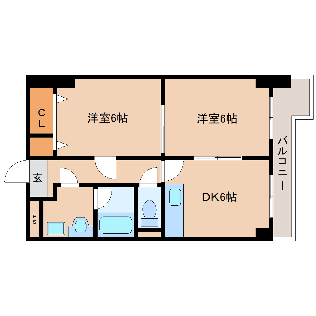 サンプラザ南京終の間取り