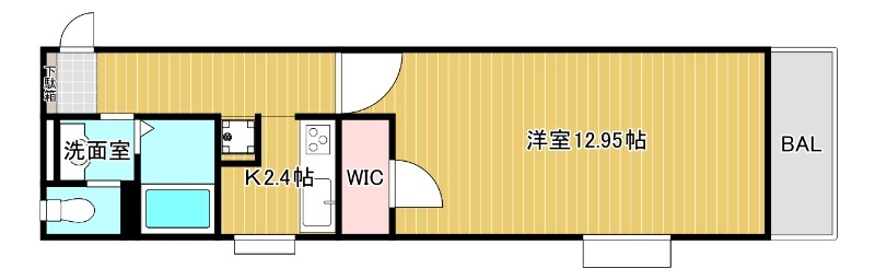 広島市南区松川町のマンションの間取り