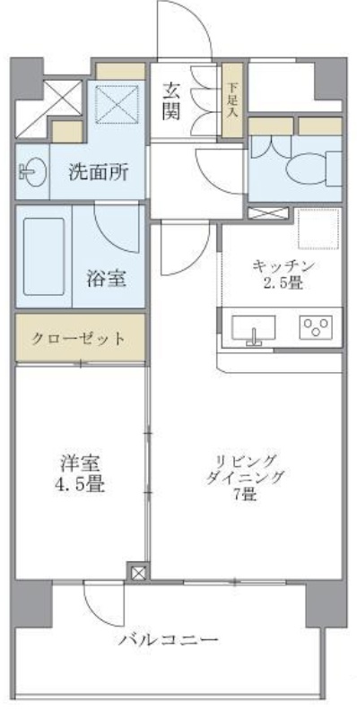 【杉並区西荻北のマンションの間取り】