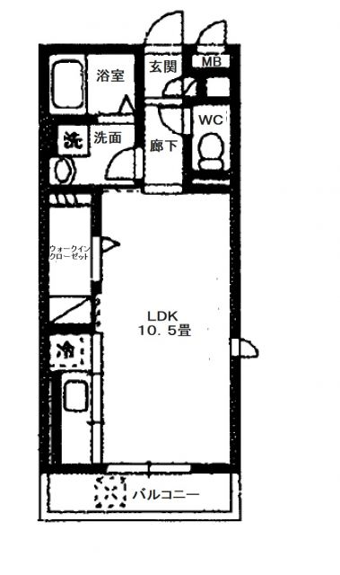 堺市西区鳳東町のアパートの間取り