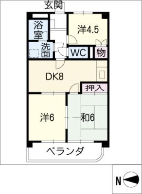 朝倉２番館の間取り