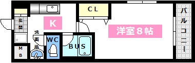 広島市中区小網町のマンションの間取り