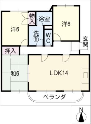 サンハイツ和田の間取り