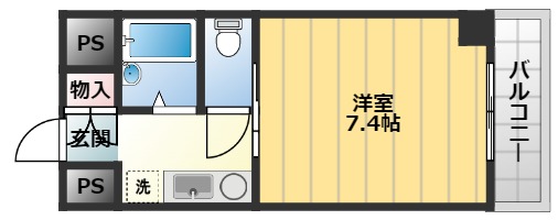 吹田市元町のマンションの間取り