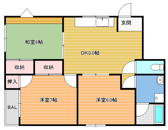 ハイツ四季の間取り