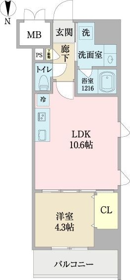 名古屋市千種区池下のマンションの間取り