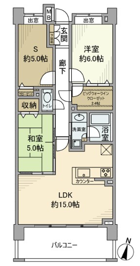 クレストシティアクアグランデの間取り