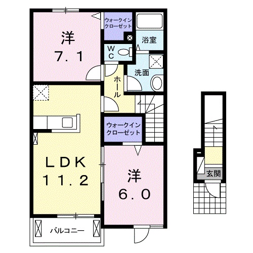 【ブローテＢの間取り】