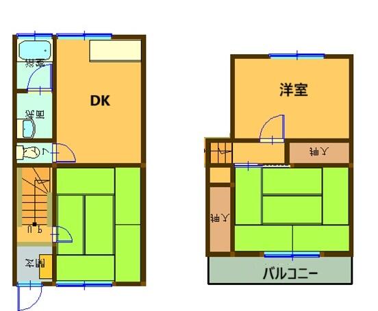 第２ハイツ大伯の間取り