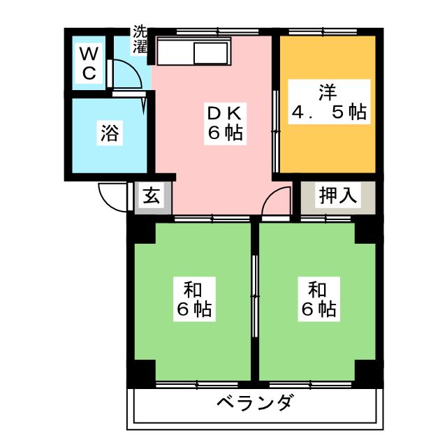 ヘルスコーポIIの間取り