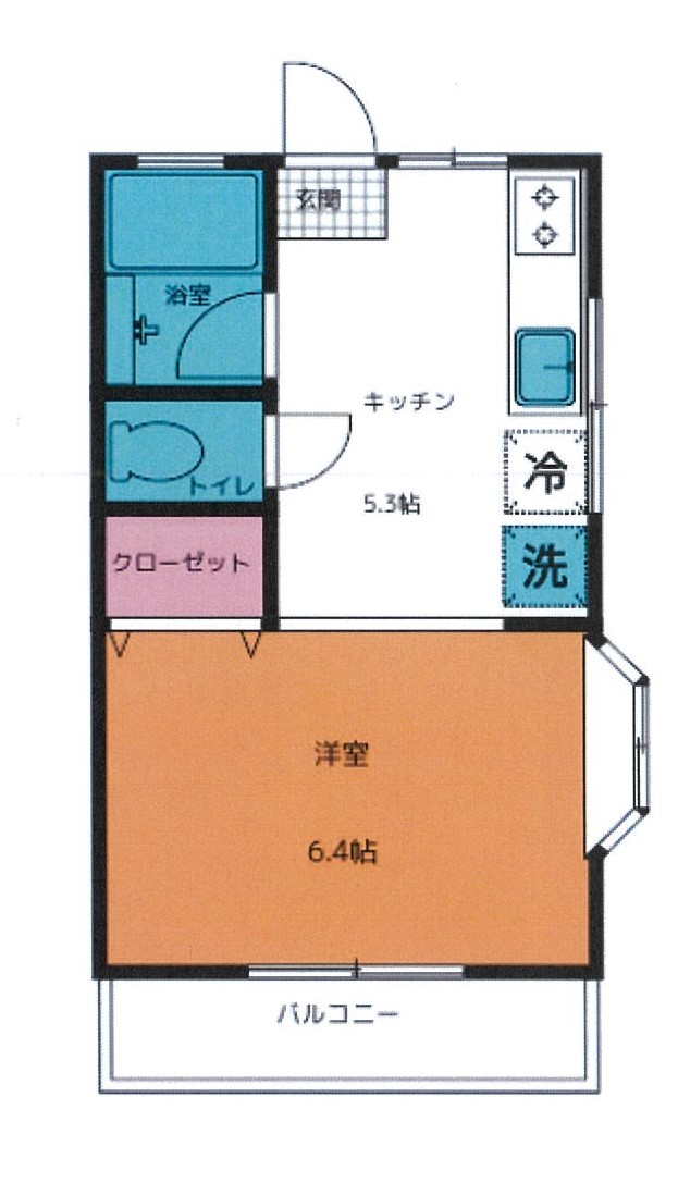 南埼玉郡宮代町宮代のアパートの間取り