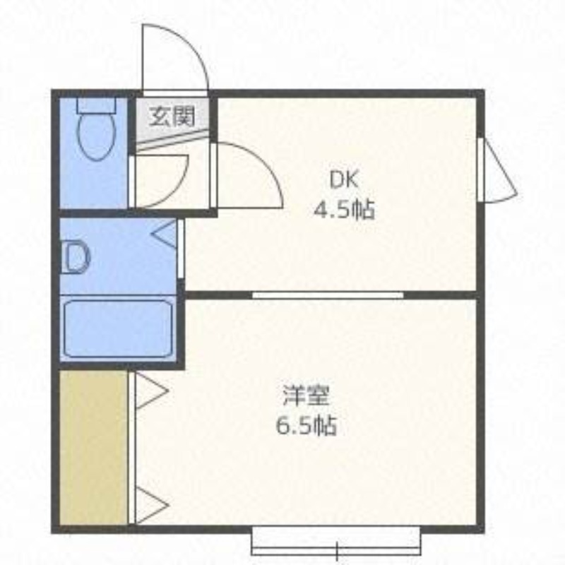 札幌市南区南沢四条のアパートの間取り