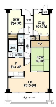 高倉山ハイツの間取り