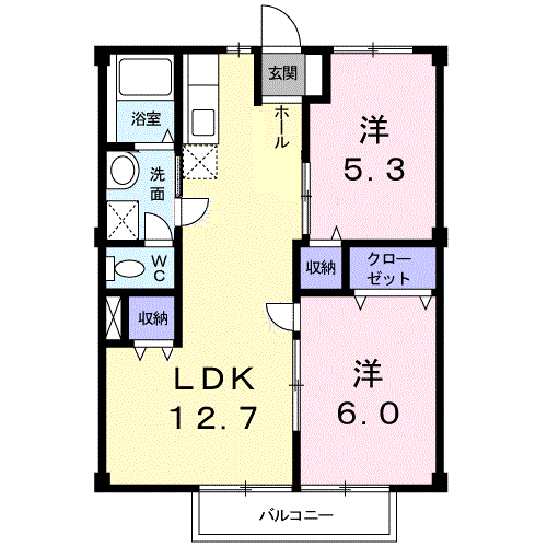 ヴィーブルＳ１の間取り