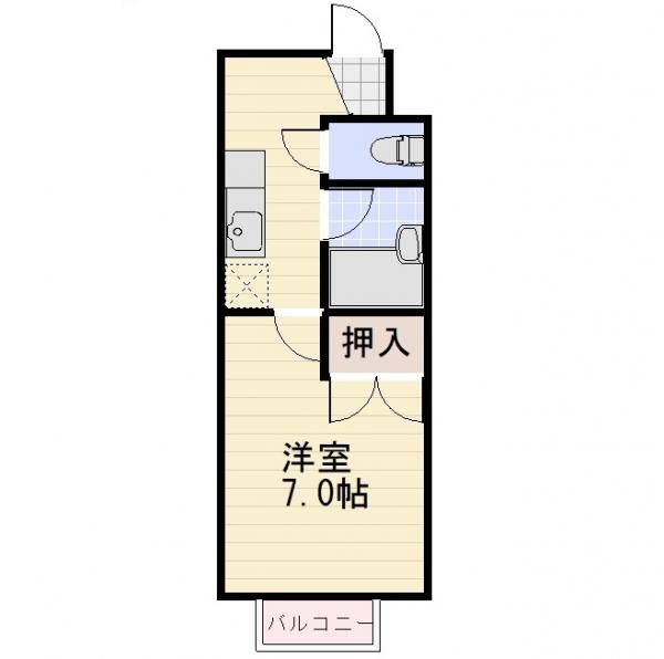 長野市大字大豆島のアパートの間取り