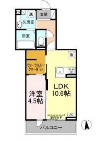 フェリシア朝生田の間取り