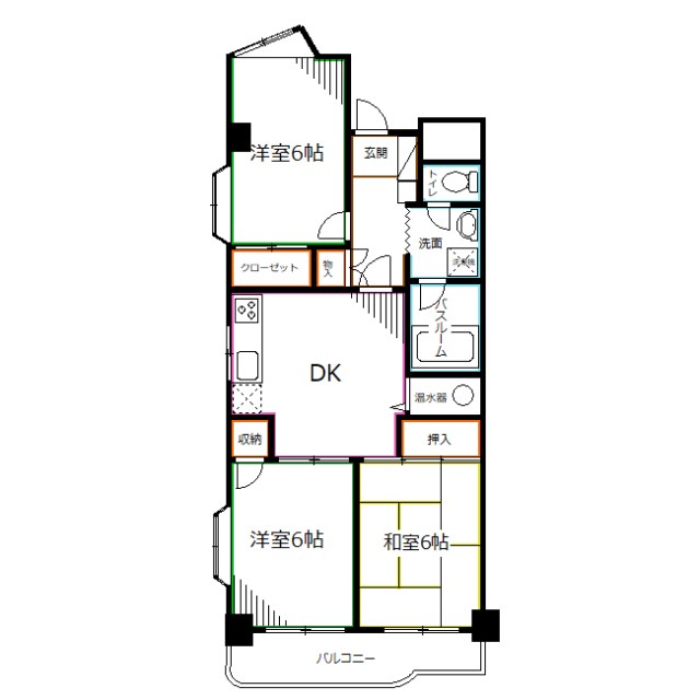 国分寺市本町のマンションの間取り