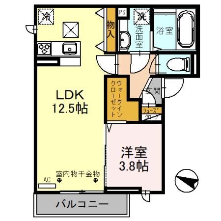 さいたま市大宮区大成町のアパートの間取り