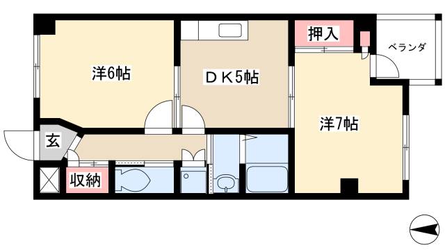 スーリヤ庄内通の間取り