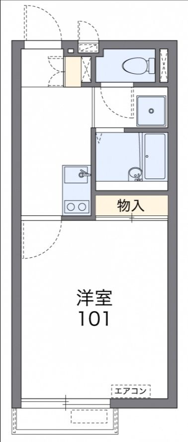 相模原市南区松が枝町のアパートの間取り