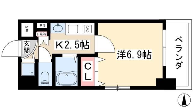 プレサンス久屋大通公園サウスの間取り