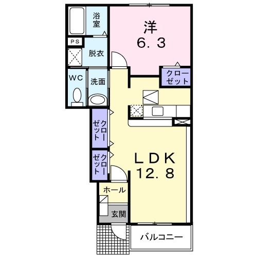 【加須市礼羽のアパートの間取り】