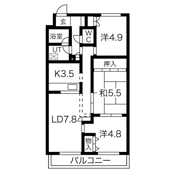 アプローズ２４軒の間取り