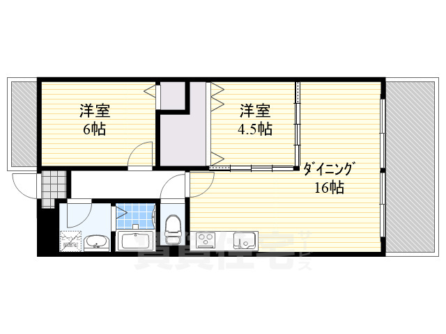 シャルマンコーポくずは3の間取り