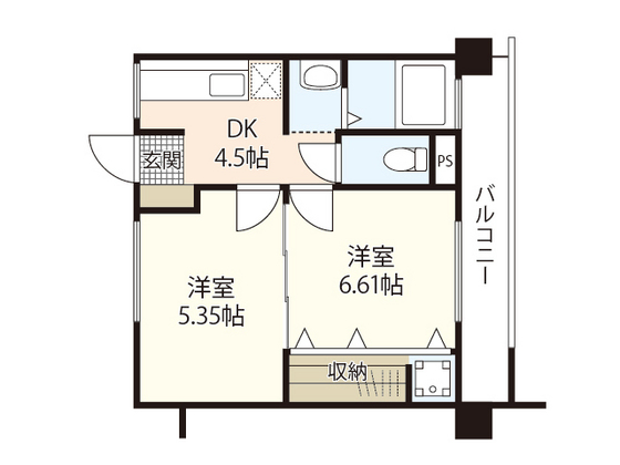 広島市中区西川口町のマンションの間取り