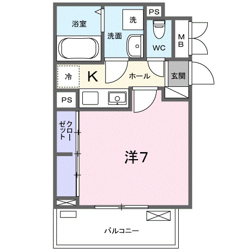 小田原市南鴨宮のアパートの間取り